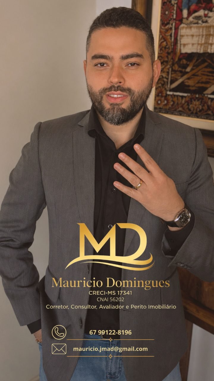 Mauricio Domingues, corretor, consultor e perito avaliador imobiliário — CRECI-MS 17341, CNAI 56202